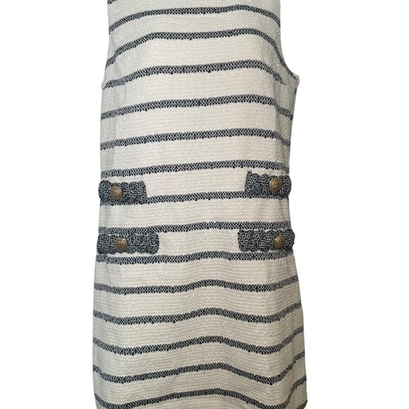 Tuckernuck Jackie Mini Dress Navy & White Stripe Tweed – Size Medium – NWT - Picture 3 of 6